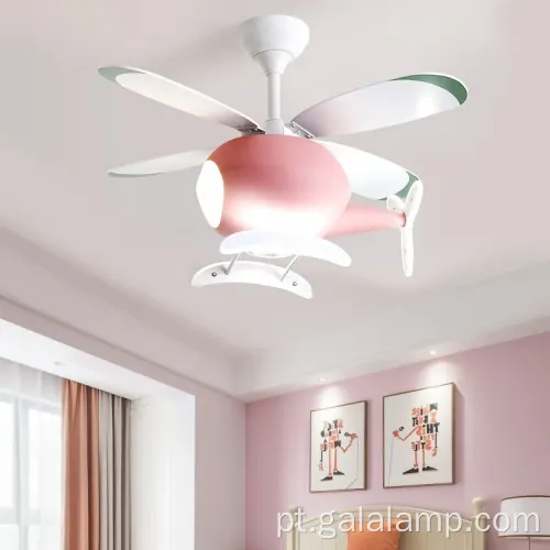 Luz do ventilador elétrico infantil, luz do ventilador de teto